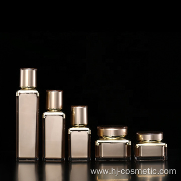 Wholesales High quality brown acrylic square cosmetic Bottle/jars with good price